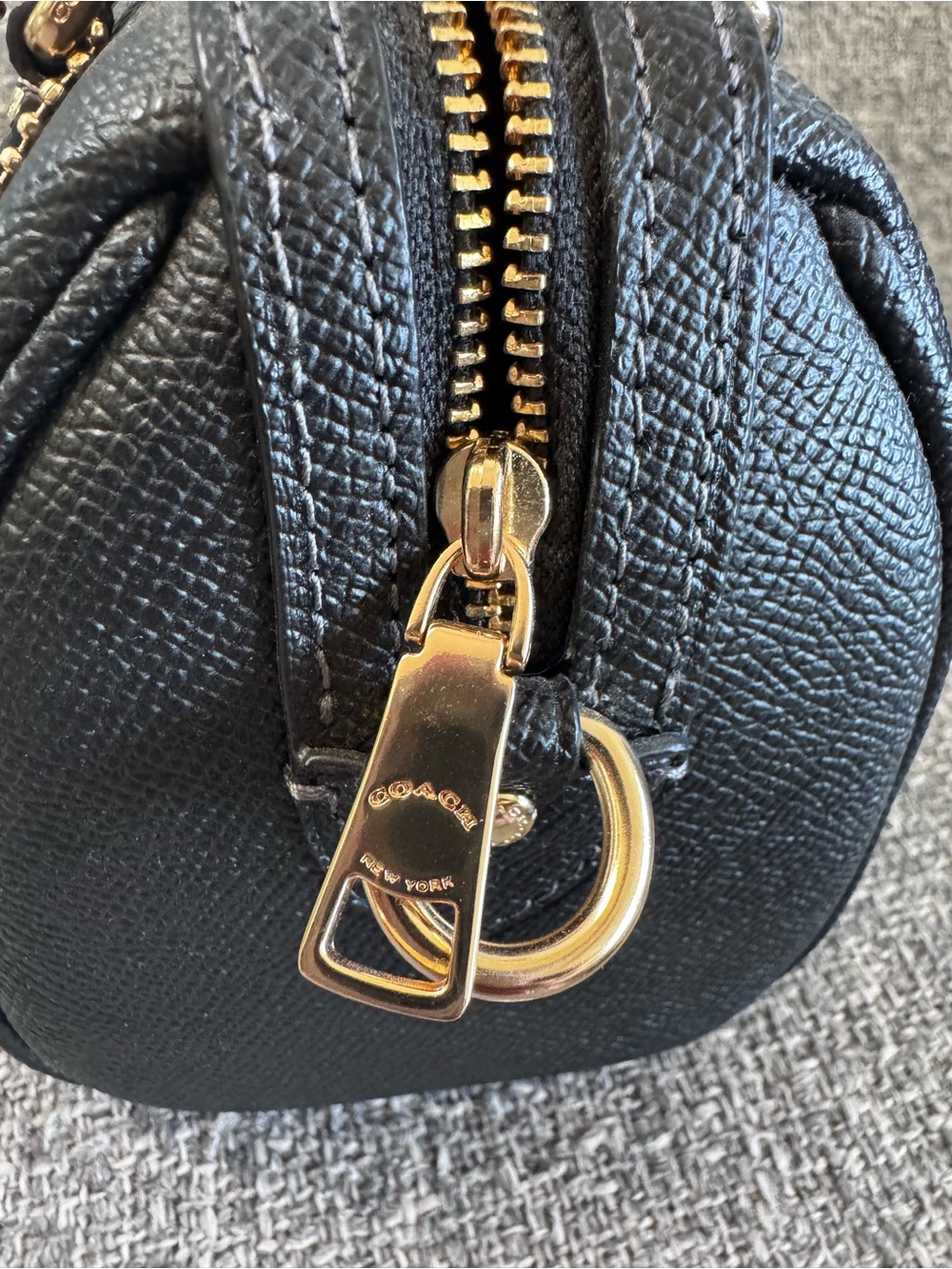 Coach Black Mini Leather Satchel with Gold Hardware - Picture 4 of 12